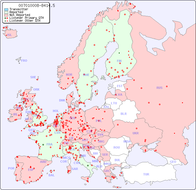 European Reception Map for 007010008-8414.5