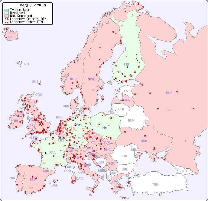 European Reception Map for F4GUK-475.7