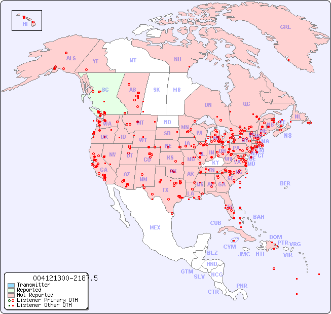 North American Reception Map for 004121300-2187.5