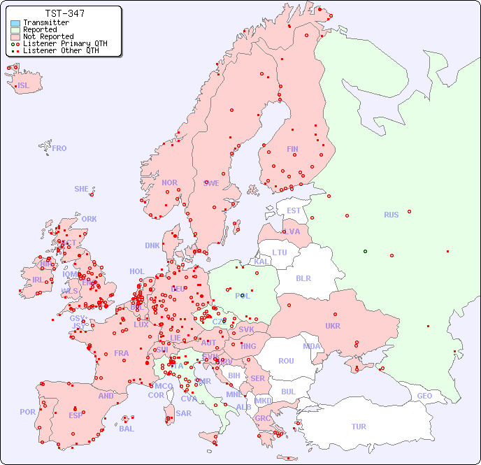 European Reception Map for TST-347