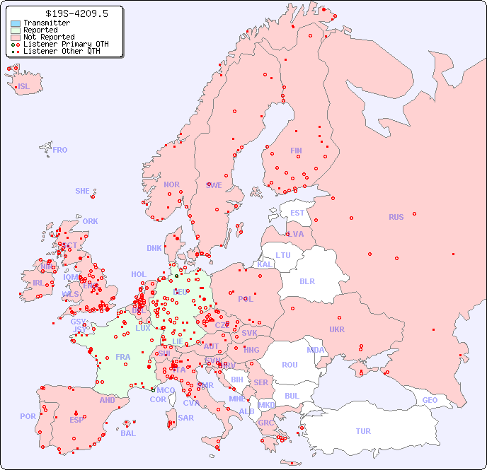 European Reception Map for $19S-4209.5