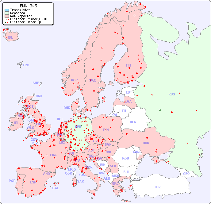 European Reception Map for BMN-345