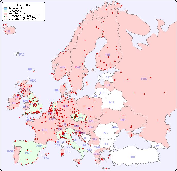 European Reception Map for TST-383