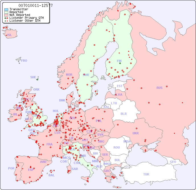 European Reception Map for 007010011-12577