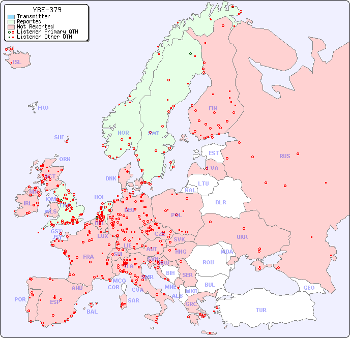 European Reception Map for YBE-379