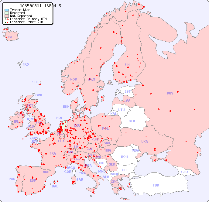 European Reception Map for 006590301-16804.5