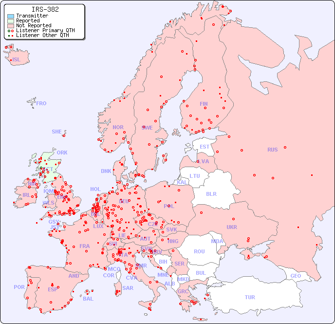 European Reception Map for IRS-382
