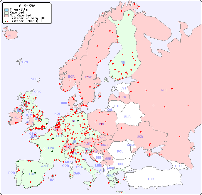 European Reception Map for ALS-396