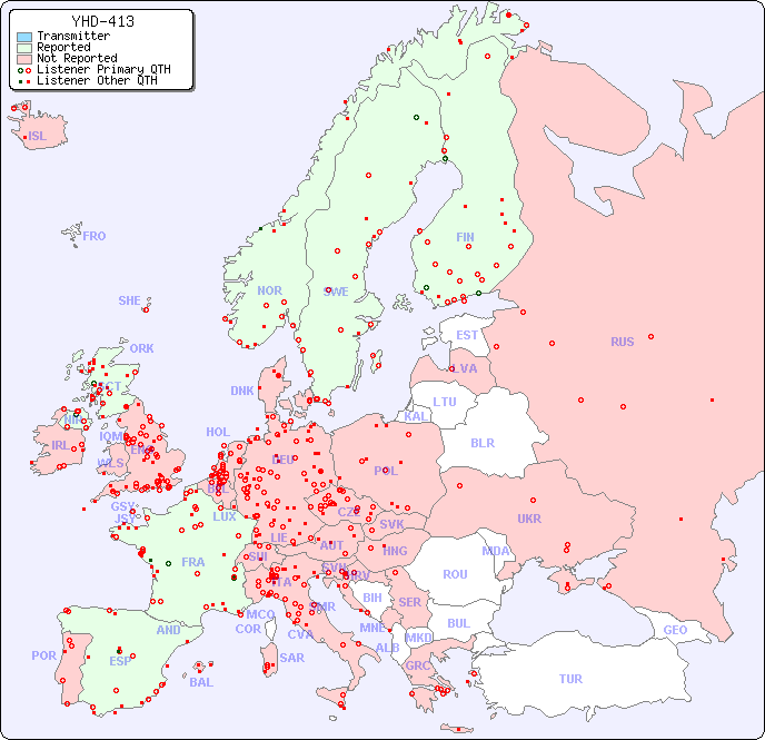 European Reception Map for YHD-413