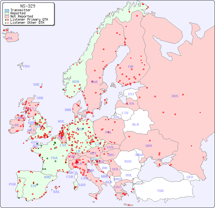 European Reception Map for NS-329