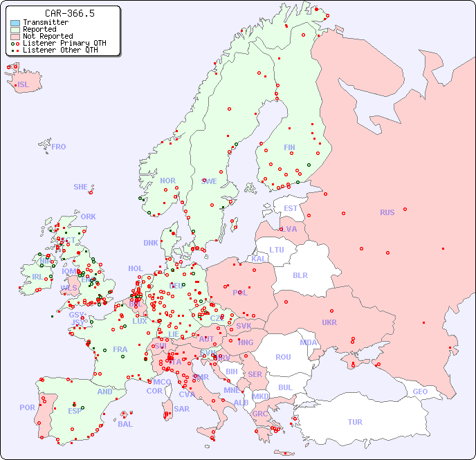 European Reception Map for CAR-366.5