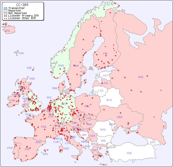 European Reception Map for CC-389