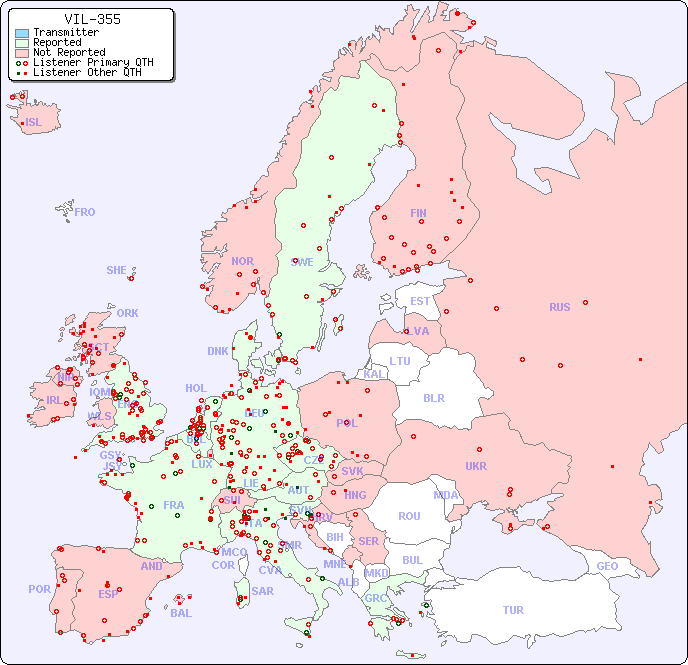 European Reception Map for VIL-355