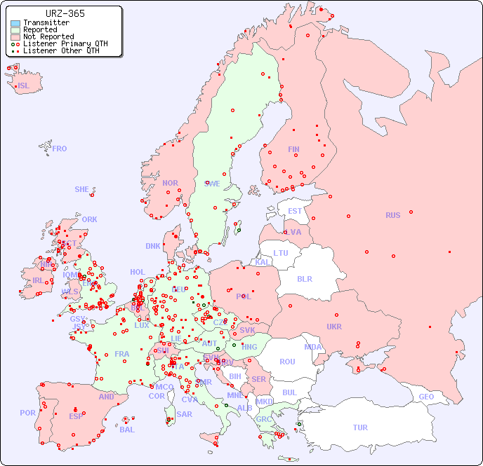 European Reception Map for URZ-365