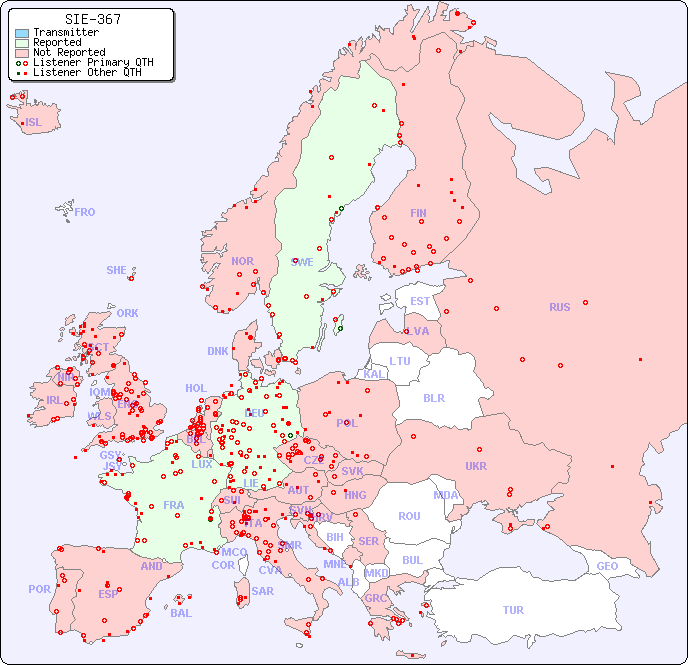 European Reception Map for SIE-367