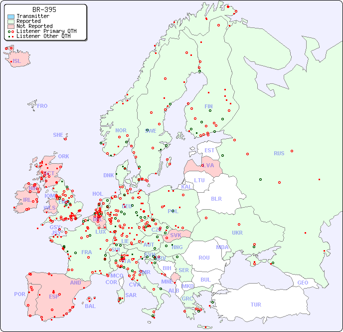 European Reception Map for BR-395