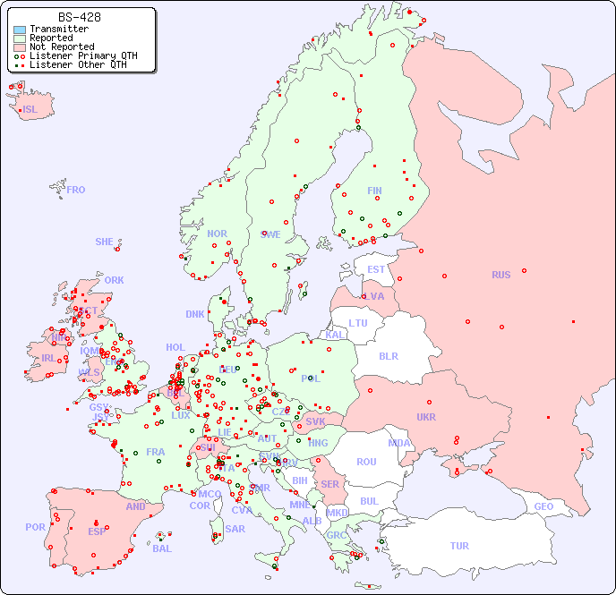 European Reception Map for BS-428