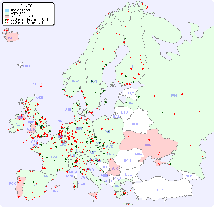 European Reception Map for B-438