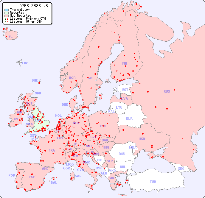 European Reception Map for D2BB-28231.5