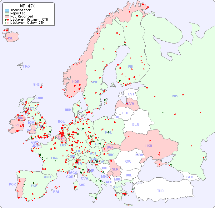 European Reception Map for WF-470