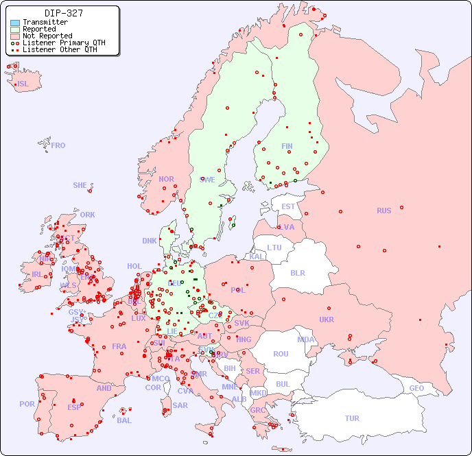European Reception Map for DIP-327