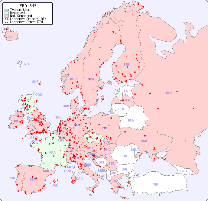 European Reception Map for PRA-349