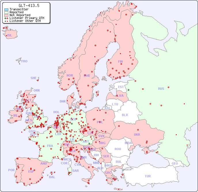 European Reception Map for GLT-413.5