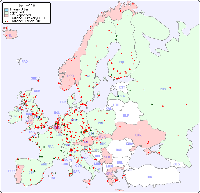 European Reception Map for SAL-418