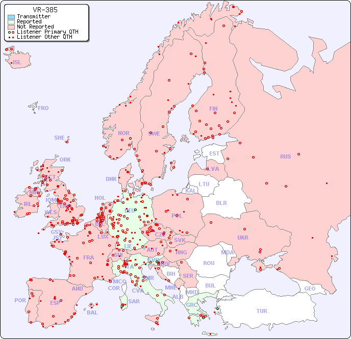 European Reception Map for VR-385