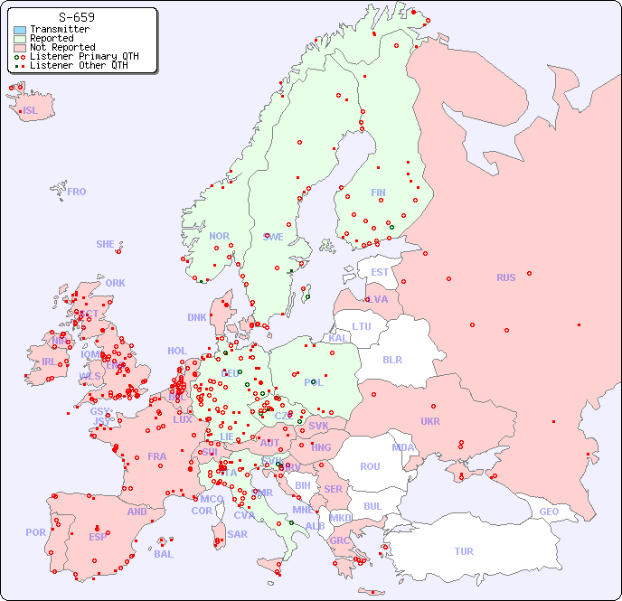 European Reception Map for S-659