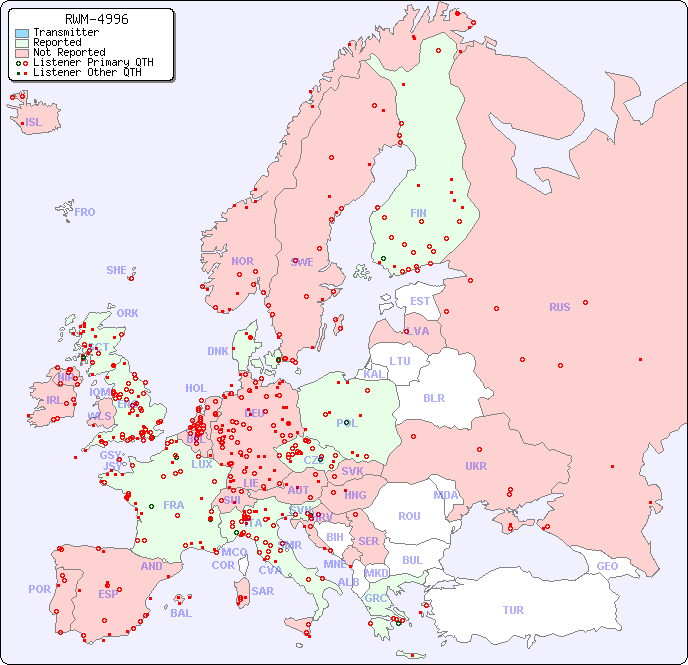 European Reception Map for RWM-4996