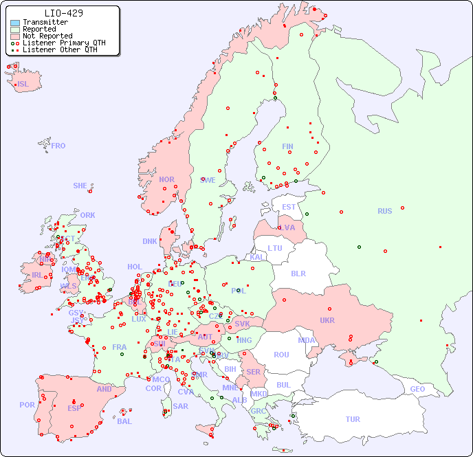 European Reception Map for LIO-429