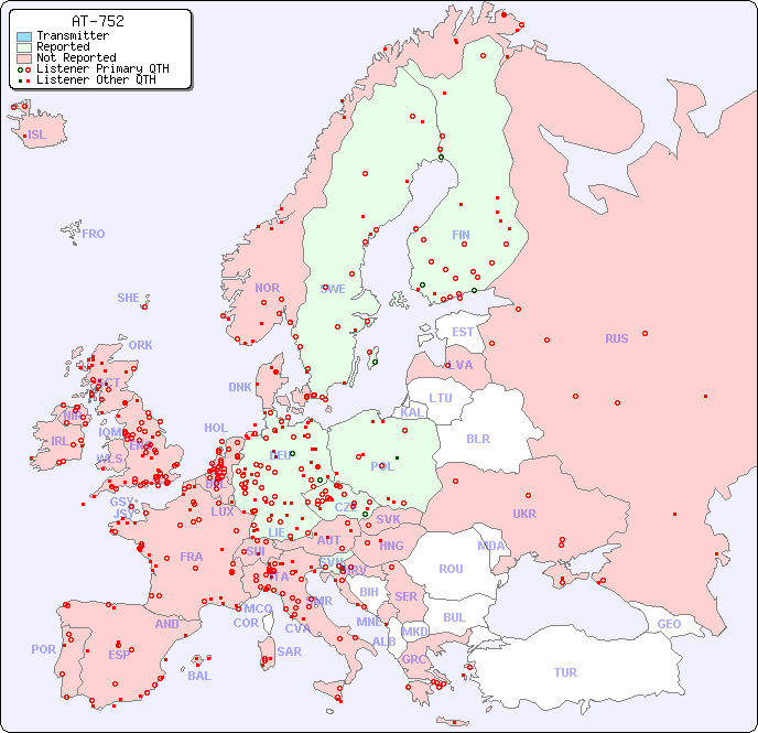 European Reception Map for AT-752