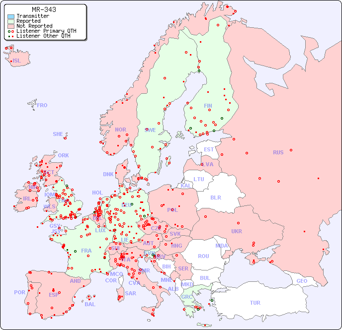 European Reception Map for MR-343