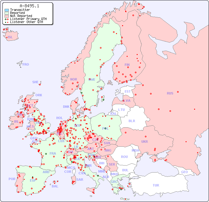 European Reception Map for A-8495.1