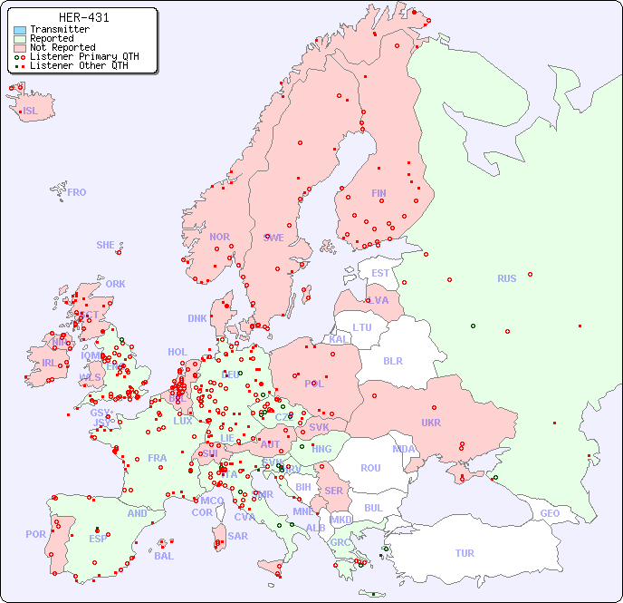 European Reception Map for HER-431