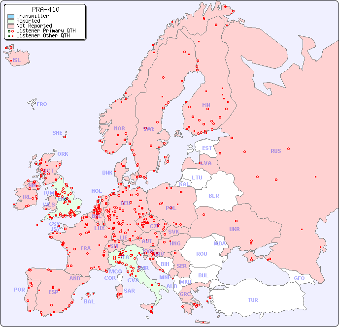 European Reception Map for PRA-410