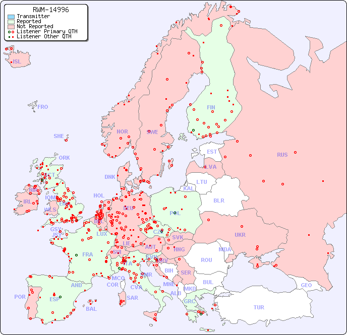 European Reception Map for RWM-14996