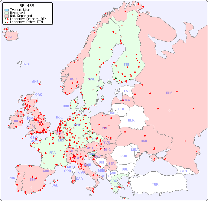 European Reception Map for BB-435