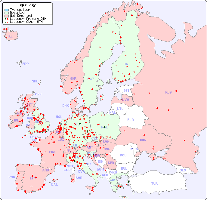 European Reception Map for RER-480