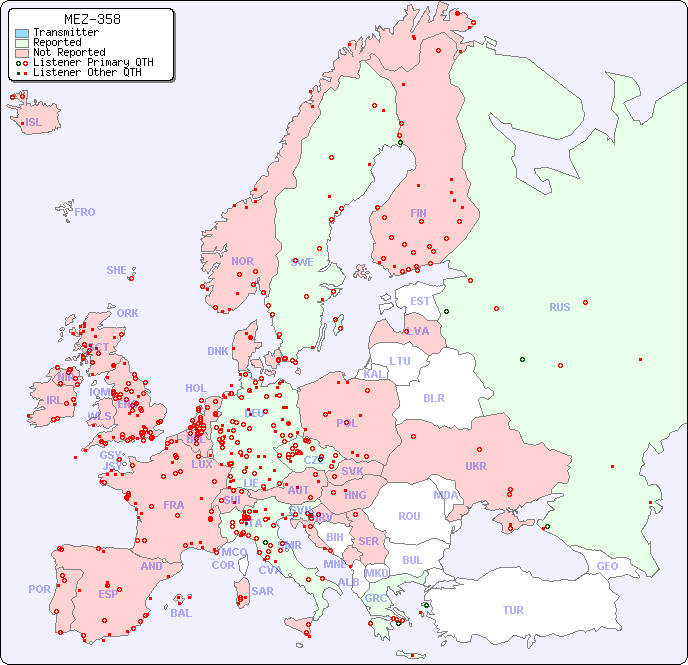 European Reception Map for MEZ-358