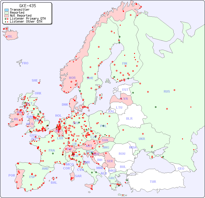 European Reception Map for GKE-435