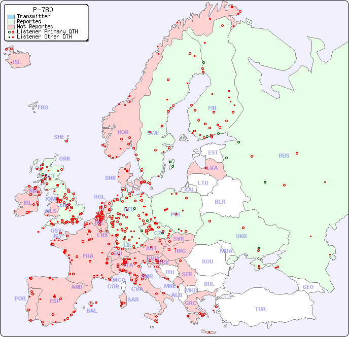 European Reception Map for P-780