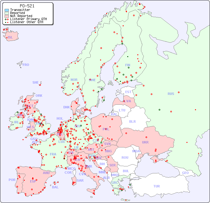 European Reception Map for PO-521
