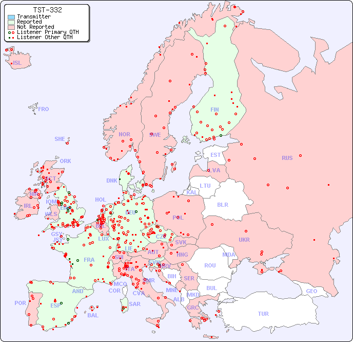 European Reception Map for TST-332
