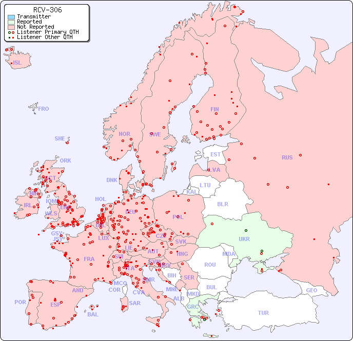 European Reception Map for RCV-306