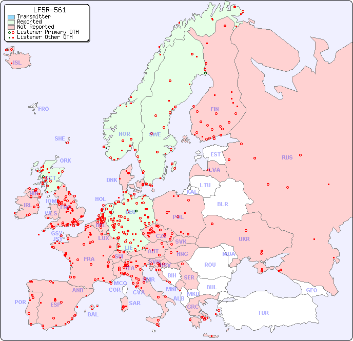 European Reception Map for LF5R-561