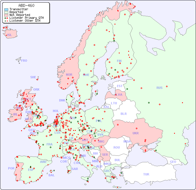 European Reception Map for ABD-460