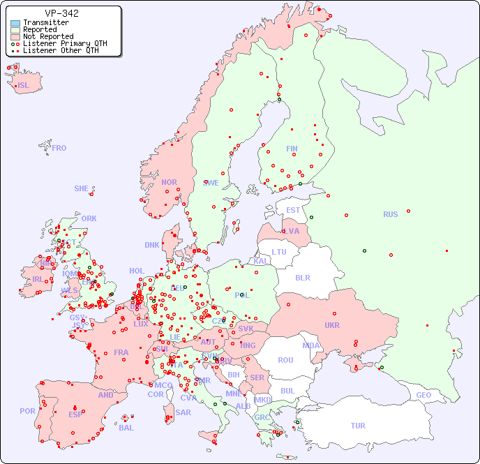 European Reception Map for VP-342