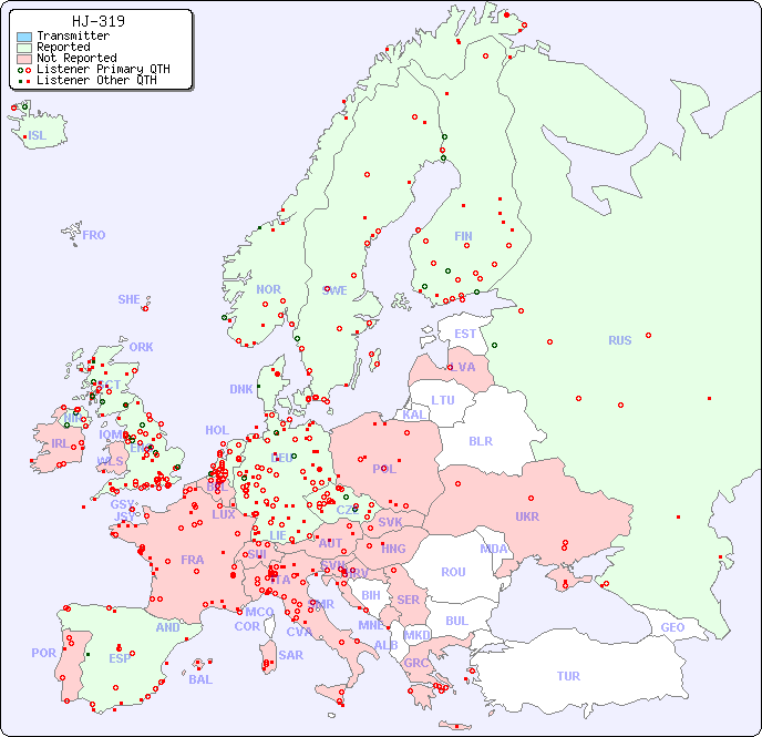 European Reception Map for HJ-319